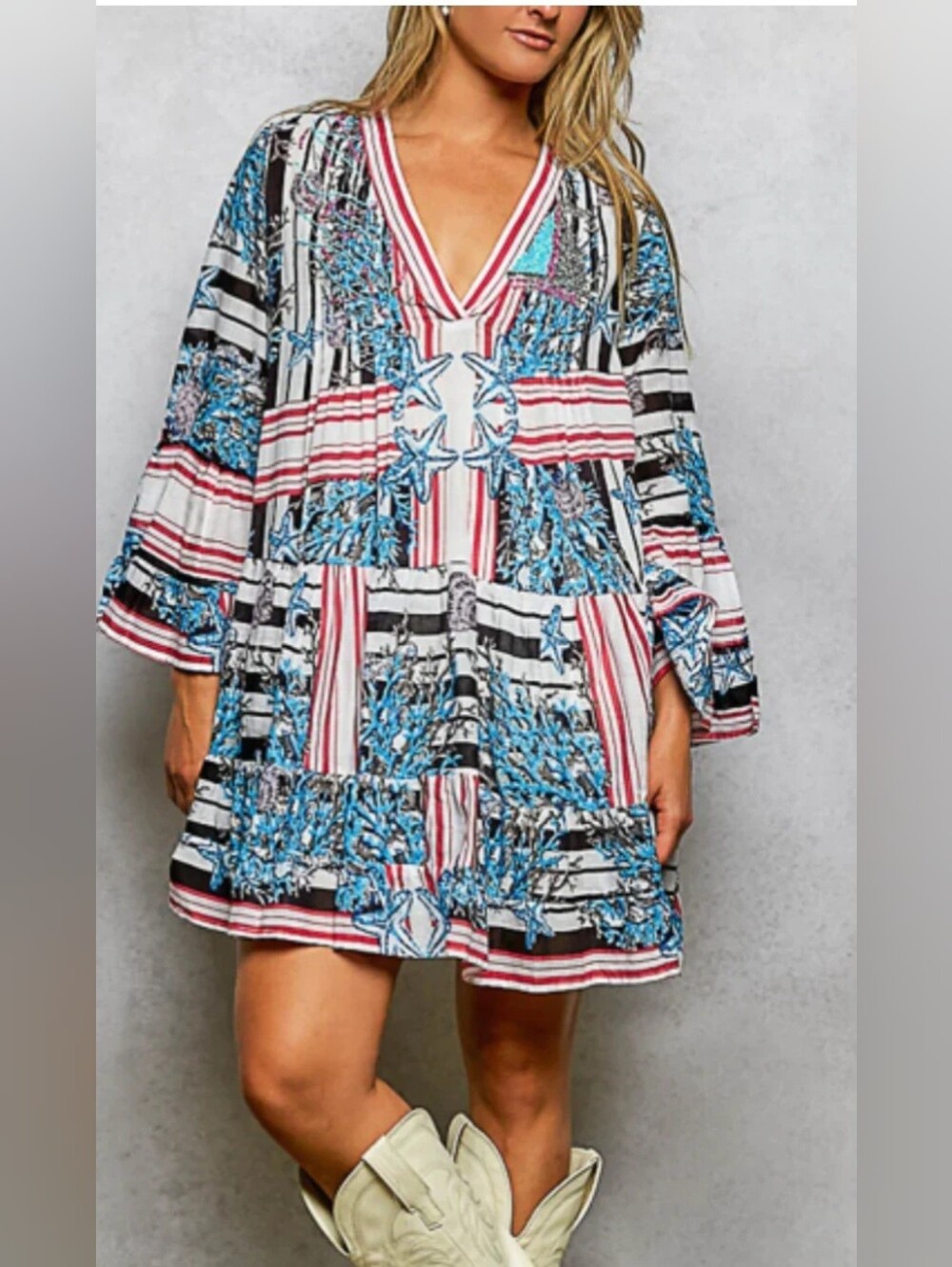 POL dress combines a lightweight, breezy feel with intricate,artsy embellishment - Picture 3 of 12